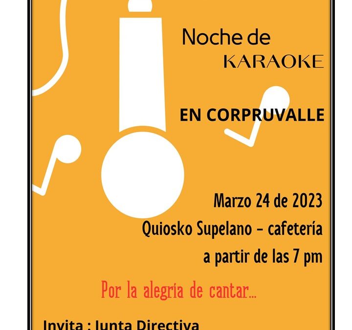 MAR 24 – Noche de karaoke