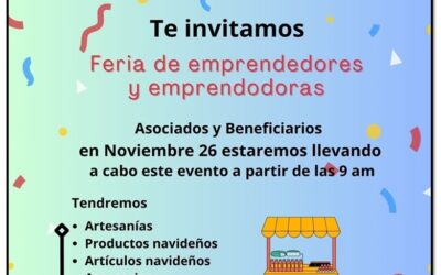 NOV 26 – Feria de emprendedores y emprendedoras