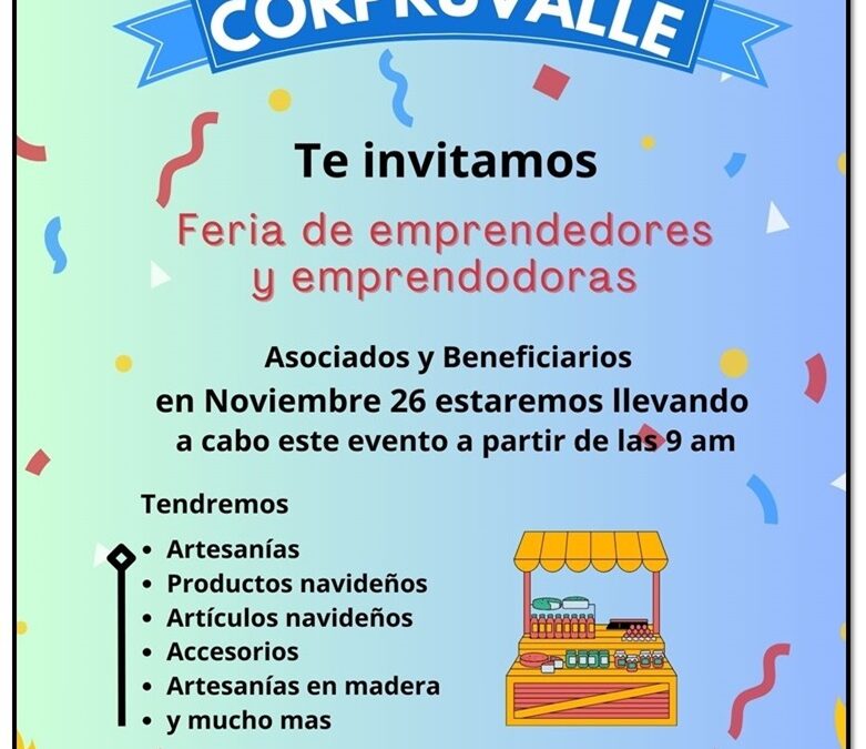 NOV 26 – Feria de emprendedores y emprendedoras