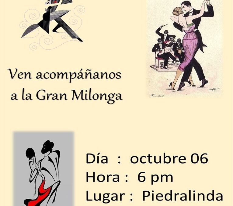 OCT 06 – Gran noche de Milonga