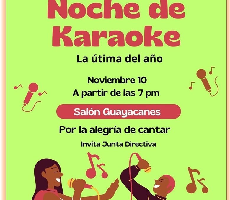 NOV 10 – Noche de Karaoke