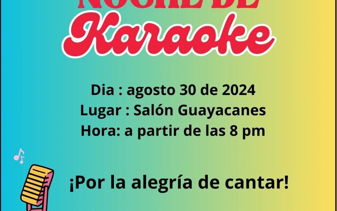 AGO 30 – Noche de Karaoke