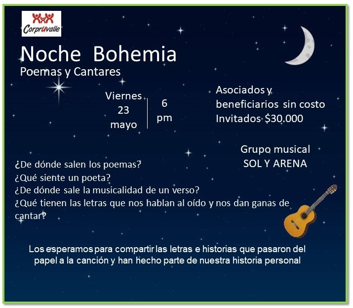 MAY 23 – Noche Bohemia