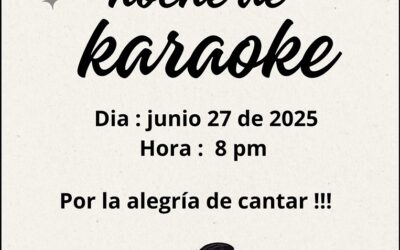 JUN 27 – Noche de Karaoke