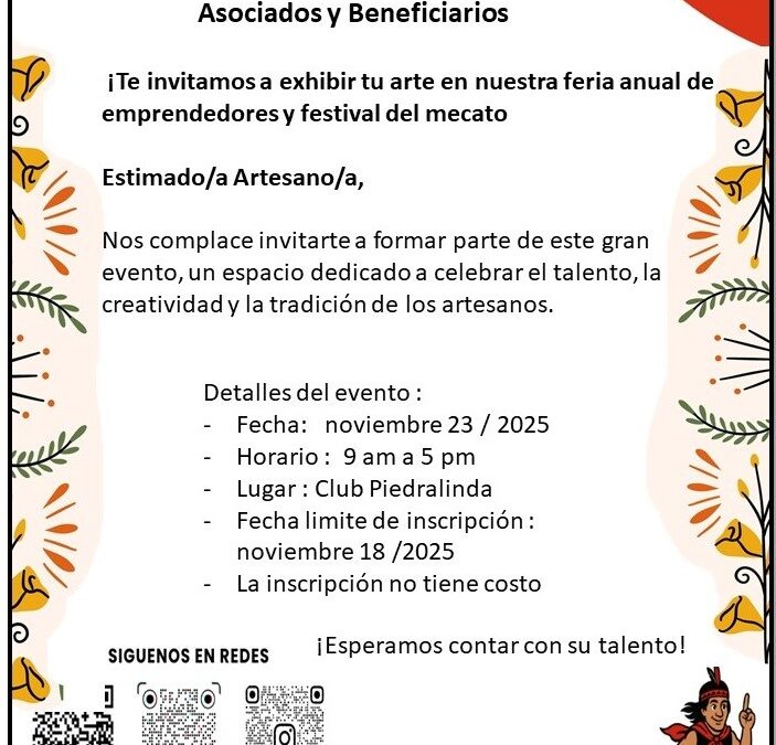 NOV 23 – Feria de emprendedores y emprendedoras