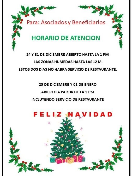 📅 Aviso: Horario especial por Navidad y Fin de año 📅