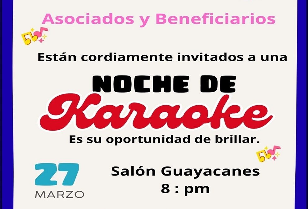 MAR 27 – Noche de Karaoke